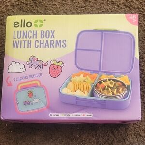 NWOT...Ello Purple Lunch Box with Charms